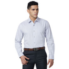 Raymond Regular Fit Self Design Medium Grey Shirt