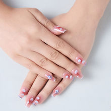Pipa Bella by Nykaa Fashion Pink Ombre with White Sparkle Stick On Nails