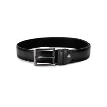 ZEVORA Men Black Textured Formal Belt