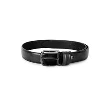 ZEVORA Men Black Textured Formal Belt