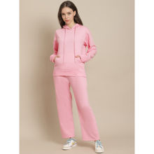 Secret Wish Women Baby Fleece Winter Night Suit Pink (Set of 2)