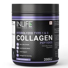 Inlife Hydrolyzed Collagen Peptides Powder Clinically Proven Ingredient, Type 1 & 3 (unflavoured)
