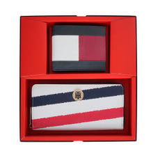 Tommy Hilfiger Caxias Unisex Wallet Handbag Gift Set Blue & White Red