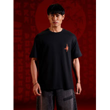 WROGN Puff Print Chest Motif Oversized T-Shirt