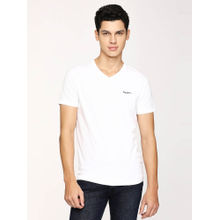 Pepe Jeans White V Neck Short Sleeve T-Shirt