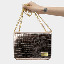 Modern Myth Golden Era Crocodile Pebble Embossed Handbag
