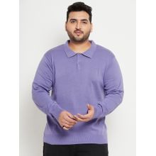 Club York Lavender Polo Neck Plus Size Sweater