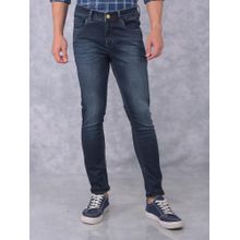 CRIMSOUNE CLUB Mens Navy Blue Skinny Jeans