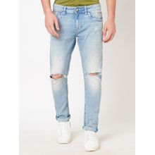 ROOKIES Mens Lowries Slim Knitted Jeans with Tapered Ankle