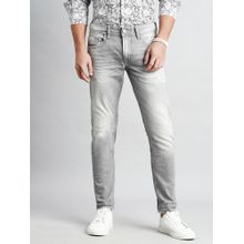 ROOKIES Med Grey 5 Pocket Low-Rise Ankle Length Jeans