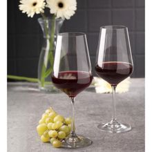 Bohemia Crystal Sandra Wine Drinking Glass Set, Transparent, 350ml Set Of 6 Pieces