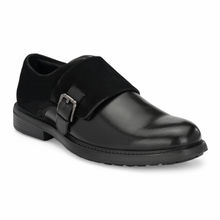 Hitz Black Leather Formal Shoes