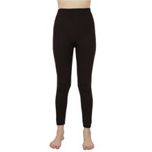 NEXT2SKIN Women's Fleece Skinny Fit Inner Wear Warm Thermals Tights Leggings for Winter -Brown