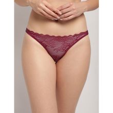 Erotissch Women Purple Lace Thong Panty Briefs