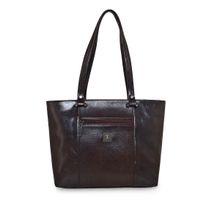 ESBEDA Brown Color Croco Pattern Office Tote Bag for Women