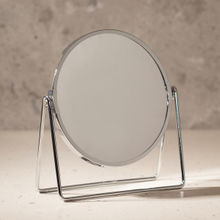 Pure Home + Living Silver Double Sided Metal Vanity Mirror