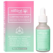 Natural Vibes Acne Clarifying Face Serum With Plant Based Zinc, Salicylic Acid & Niacinamide