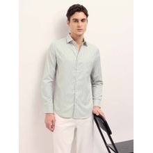 THE BEAR HOUSE Green Stripes Regular Fit Shirt