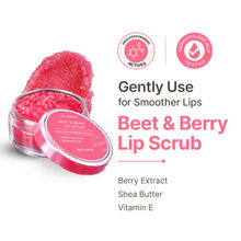 ALANNA Beet & Berry Lip Scrub, Gentle Beetroot Exfoliation for Soft, Glossy Lips, For Women & Men