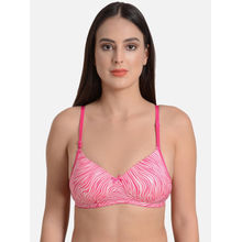 Mod & Shy Printed Non-Wired Lightly Padded T-Shirt Bra - Pink
