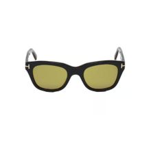 Tom Ford FT0237 50 05N. Green Solid Acetate Square Sunglasses (50)