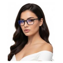 HASHTAG EYEWEAR MSYR-1188842-BLK Black Solid Pc Rectangle Computer Glasses (53)