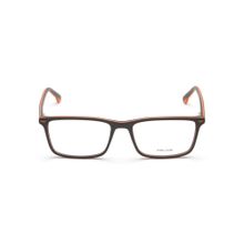 Police VK061K526MJMFR Brown Solid Acetate Rectangle Eyewear Frame (52)