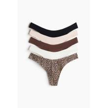 H&M Women Multi-Color 5-Pack Cotton Thong Briefs
