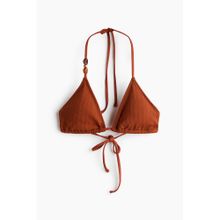 H&M Women Orange Padded Triangle Bikini Top