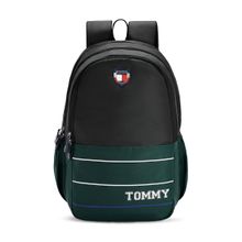 Tommy Hilfiger Zaire Unisex Polyester Laptop Backpack - Black Olive (M)
