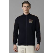 Louis Philippe Men Casual Black Embroidered Jacket