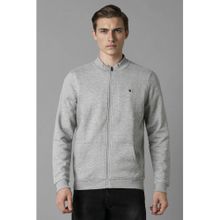 Louis Philippe Men Casual Grey Hoodie