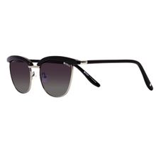 Enrico Alience Style, Polycarbonate UV Protected, Round Shape, Full Rim, Black Sunglasses for Women