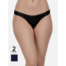 Mod & Shy Women Solid Mid waist Thong Brief (Pack of 2)