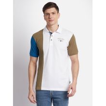 Beverly Hills Polo Club Color Block White Polo T-Shirt