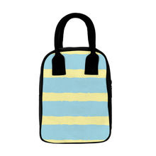 Crazy Corner Blue & Yellow Printed Insulated Canvas Lunch Bag