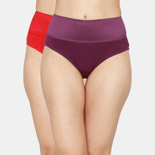 Zivame High Rise Full Coverage Tummy Tucker Hipster Panty(Pack of 2) - Assorted (XL)