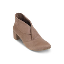 PEPPER Women Block Heel Casual Boots Beige