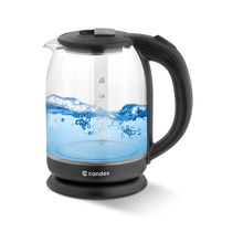 Candes 1500 W Borosilicate Glass Electric Kettle 1.8 Litre - Black