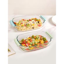 Nestasia Glass Baking Dish with Heat Protect Silicon Covers (Pack of 2)