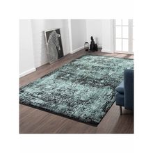 OBSESSIONS Machine Made Anti-Static Traditional Carpet, Turquoise Blue