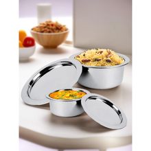 Savya Home Triply Tope with Ss Lid, 1.5L & Triply Tope with Ss Lid, 3L (Set of 4)