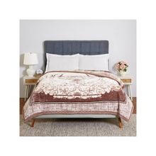 MYTRIDENT Classic Mink Blanket, 100 Perc Polyester, 700 gsm, Soft (Alpine-Dark Brown)