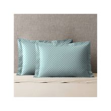 MYTRIDENT Feather Tales Pillow Covers 144 Thread Count, Set of 2-Party Mood Blue