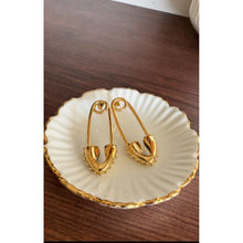 AMOSSH Waterproof 18K Gold Plated Pin Earrings