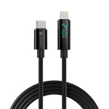 Portronics Konnect View 27W Type C To 8 Pin Cable With Display Black