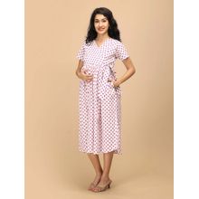 The Mom Store Purple Dot Maternity and Nursing Dress