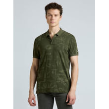 Pepe Jeans Green Printed Short-Sleeved Polo
