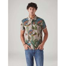 Levi's Men's Printed Slim Fit Pique Polo T-Shirt