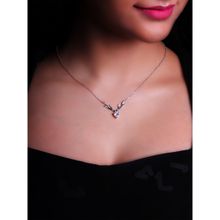 Giva 925 Sterling Silver Deer Heart Necklace For Women(Adjustable)